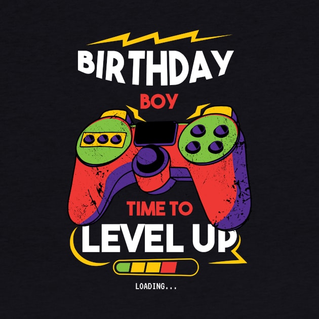 Birthday Boy Time to Level Up Perfect Gaming Video Games by Artmoo